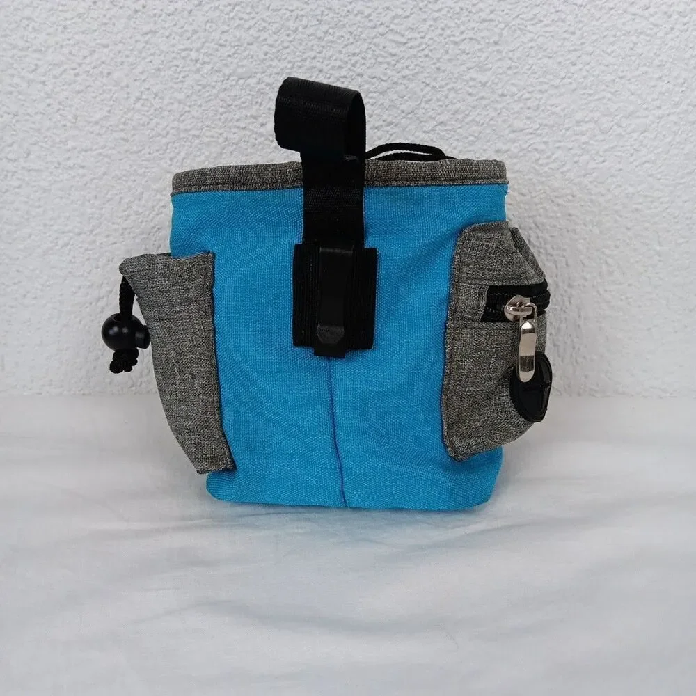 Lovoyager Pet Treat Pouch Bag Animal Training Aide Teal Grey Belt Clip On